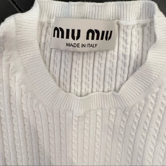 MIU MIU VISCOSE CREW-NECK SWEATER - Picture 4 of 6